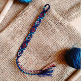 دستبند دوستی بافت الگوی ۱۷۷۱۶۹ از نمای بالا | braceletbook 177169