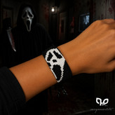 دستبند بافت دوستی طرح شخصیت جیغ (Ghostface)